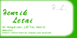 henrik letai business card